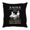 don't mess with my boxer Throw Pillow