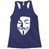 v per vendetta face film horror cinema&amp;tv Racerback Tank