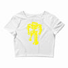 robot print mens the big bang theory leonard sheldon cooper green penn Crop Top