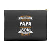 Super Cool Papa Of A Freaking Awesome Son Accessory Pouches
