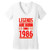 legends are born in 1986 hoodie Women's V-Neck T-Shirt