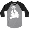 cartoon hands holding diamond 3/4 Sleeve Shirt