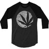 cannabis fingerprinting (white) 3/4 Sleeve Shirt