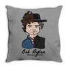 Bob Dylan Then and Now Throw Pillow