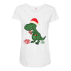 christmas dinosaur Maternity Scoop Neck T-shirt