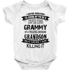 Super Cool Grammy Of A Freaking Awesome Grandson Baby Onesie