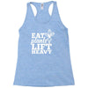 eat plants lift heavy Racerback Tank