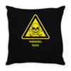 toxic hazard laboratory poison substance warning Throw Pillow