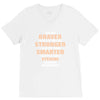 Braver Stronger Smarter Uterine Cancer Awareness V-Neck Tee