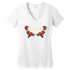 sassy with roses Women's V-Neck T-Shirt