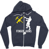 finger guns batle royal gaming Zipper Hoodie