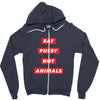 eat pussy not animals Zipper Hoodie
