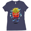 saiyan fries Ladies Fitted T-Shirt