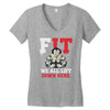 we all lift down here Women's V-Neck T-Shirt