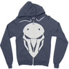minimalist reaper mask Zipper Hoodie