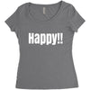 happy Women's Triblend Scoop T-shirt