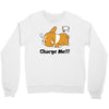 corgi cute puppy low battery charge me Crewneck Sweatshirt