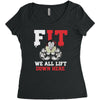 we all lift down here Women's Triblend Scoop T-shirt