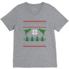ugly dinosaur christmas V-Neck Tee