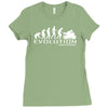 motorbike motorcycle ape to evolution sticker transfer iron on Ladies Fitted T-Shirt