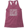 hungry apology Racerback Tank