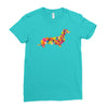dachshund flower 2 Ladies Fitted T-Shirt