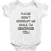 don't interrupt me Baby Onesie