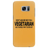 vegetarian ask yourself why not vegan food foodie tofu geek tee shirt Samsung Galaxy S7 Edge