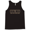 real men hunt for their food father's day hunting fishing funny Tank Top