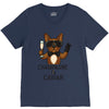 champagne and caviar V-Neck Tee