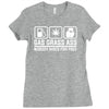 gas grass ass nobody rides for free funny Ladies Fitted T-Shirt