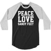 peace. love. sandy feet. 3/4 Sleeve Shirt