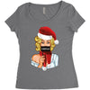 pop art christmas Women's Triblend Scoop T-shirt