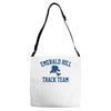 emerald hill track team Adjustable Strap Totes