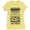 I Am A January Women Ladies Fitted T-Shirt