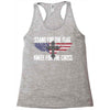 stand for the flag kneel for the cross Racerback Tank
