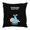Estimated Delivery September Baby Boy Throw Pillow