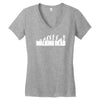 the walking dead horror zombie Women's V-Neck T-Shirt