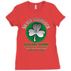 silver shamrock Ladies Fitted T-Shirt