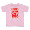 legends are born in 1986 hoodie Toddler T-shirt