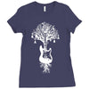 nature guitar white tree music banksy art Ladies Fitted T-Shirt