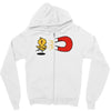 khaki chick magnet Zipper Hoodie