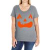 fun face pumpkin Ladies Curvy T-Shirt