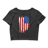 sa distress flag cool american Crop Top