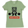 panda strong Ladies Fitted T-Shirt