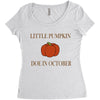 due in october Women's Triblend Scoop T-shirt