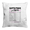 September Girl Facts Libra Throw Pillow