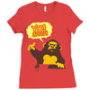monkey yo bitch Ladies Fitted T-Shirt