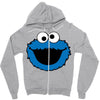 Cookie Monster Face Zipper Hoodie