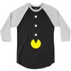 funny 80s pacman 'eating buttons' 3/4 Sleeve Shirt